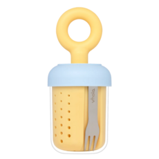 보이오 후르츠팟 과일 샐러드 도시락통 밀프랩 용기 미니 링 푸르트 컵, 1개, 블루바나나