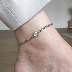 꽃 발찌 써지컬스틸 체인 astor flower ank