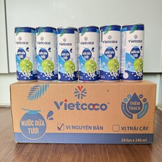 VIETCOCO 코코넛 워터 비엣코코 코코넛 음료, 72개, 240ml