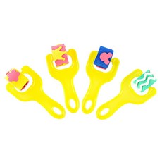 키즈클래스 꾸미기미술 도형그리기 롤러 4종 도장찍기 문양찍기 보육기관 친구랑 물감, 2세트, 패턴롤러