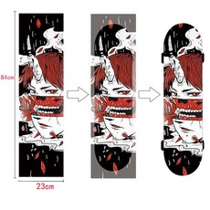 스케이트보드 더블 로커 사포 샌딩 보드 댄스 패션 방수 실리콘 카바이드, Meow Man, 1개