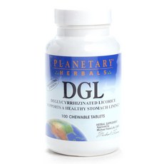 Planetary Herbals DGL解甘草甜素咀嚼錠, 1個, 100 件