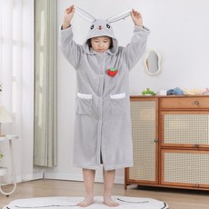 《小日子家居館》卡通兒童帶帽浴袍斗篷 柔軟吸水速乾不掉毛 可穿式浴巾 家居服