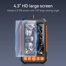 KERUI 방수 검사 카메라 1080P 내시경 파이프 하수구 모니터 자동차 수리 LED 용 4.3 인치 IPS 스크린, 03 1미터