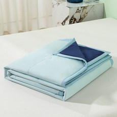 접촉냉감 아이스 쿨링 여름 이불, Blue