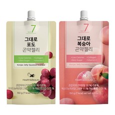 당류 ZERO! 그대로 곤약젤리 2종 혼합 (복숭아10 + 포도10), 20개, 150g