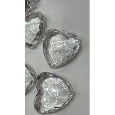 材料王 台灣現貨 立體壓克力水晶鑽 DIY手工藝材料 閃亮裝飾配件, 1個, 大愛心1個