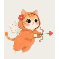 Jeernare 도톰한 부착식 고양이 스크래쳐 겸용 카페트 부착식, 1개, 큐피트 고양이