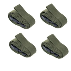 헤비 듀티 야외 캠핑 수하물 스트랩 - 조절 가능한 이중 안전 버클 수하물 포장 벨트 화물 묶음 로프, 10 4PCS green