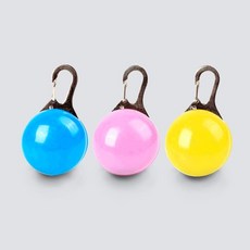 (5개묶음)[애구애구] 강아지 목줄 LED 팬던트, 5개, 분홍