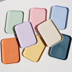 비비드 카페 트레이 플라스틱 소품 쟁반 10컬러, 옐로우