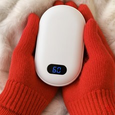 모로타 충전식 손난로 보조배터리 C타입 5200mAh, 퓨어 화이트, 1개