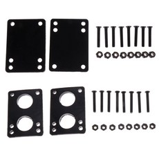 shangren 나사와 4pcs 스케이트 보드 라이저 패드, 블랙, 고무, 금속
