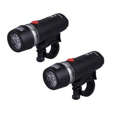 마메 자전거 전조등 라이트 후레쉬 2개, 블랙, 1세트