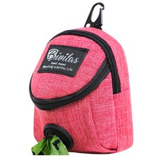 跨境爆款寵物遛狗包 狗繩包現貨寵物垃圾袋收納包狗屎包袋 分配器, 1個, 玫紅遛狗包