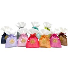 The Nuri Korea 苧麻金線刺繡福袋 小 11 x 17 cm, 隨機出貨, 10入