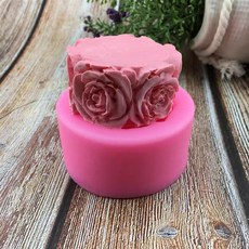 玫瑰矽膠模具 擴香石模 香磚模 手工皂模 蠟燭模, 1個
