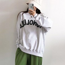 러브앤시티 남녀공용 호놀룰루 맨투맨 오버핏 티셔츠 박스티 여성 빅사이즈