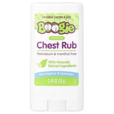 Boogie Wipes Soothing Chest Rub For Babies 3 Months & Older Eucalyptus & Lavender 0.49 oz (14 g), BoogieWipesSoothingChestRubFor, 1개