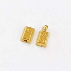 비투쥬얼리 24k 순금 골드바 저중량 관통형/고리형 펜던트 2종
