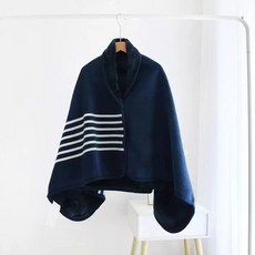 극세사 만능 단추형 담요, 1개, G. 진한 파란색 막대