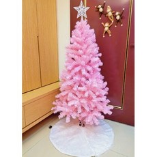 耶誕裝飾 聖誕樹 粉色櫻花聖誕樹 加密 節慶裝飾1.2/1.5/1.8/2.1米聖誕樹套裝 聖誕裝飾品, 1.8米粉尖頭聖誕樹+掛件+彩燈+白樹裙