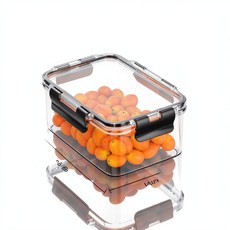 透明食品級保鮮盒, 黑色 - 中號1個裝食品級保鮮盒, 1個