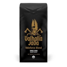 Death Wish Coffee and Fair Trade 다크 로스트 원두 커피 473.2ml16온스 239899, 발할라 자바, 1, 340g