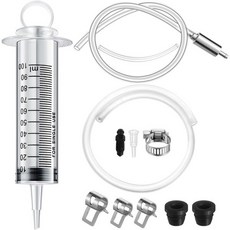 브레이크 블리드 키트 유압 디스크 클러치 블리딩 100ml 주사기 50cm 호스 일방향 체크 밸브 튜브 도구 오토바이 자동차 시스템 수리 유지보수, 브레이크 블리드 키트 유압 디스크 클러치 블리딩 100