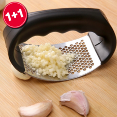 구우스 스테인리스 마늘다지기, 블랙, 2개