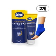 독일 내수용 Scholl 숄 오버나이트 풋 케어 세트 풋크림 60ml + 젤 힐 양말 발 보습 크림 뒤꿈치 케어 Scholl Callus Remover Mask Callus S, 2개, 1개입