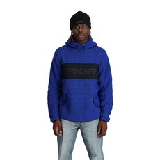 Spyder 남성용 비스타 후드 플리스 스웨트셔츠 블랙.