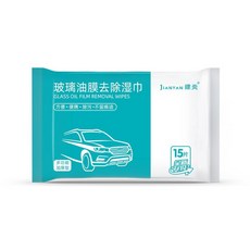 JIANYAN 建炎 汽車玻璃油膜濕巾 方便・便攜・除污・不留痕跡, 1個, 15片