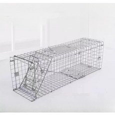 접이식 포획망 유기묘 길고양이 중형 포획틀 유인망 캐치트랩 포획장치, 칸막이 있는 접이식 페달, S / 60x20x18cm