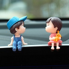 디아픽 홈 차량 인테리어 미니 장식 커플 인형 세트, A.남녀커플, 1세트