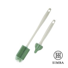 小獅王辛巴 超柔無垢白金矽膠奶瓶刷組, 1個, 小樹(綠)