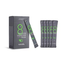 韓國Masil 8秒護髮髮膜 沖洗式沙龍級護髮 柔順蓬鬆 волос, 1個, 8秒髮膜#綠色護色款 #8ML, 8ml