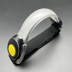 KDEA 新款戶外運動跑步騎行髮光臂帶，魔術貼設計，夜間警示，安全可靠, 黑殼黃燈黃按鍵, 1個