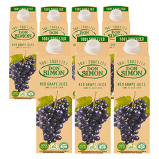 돈시몬 착즙 적포도 주스 (x) 음료수과일 스페인산 100% 착즙 주스, 7개, 1L