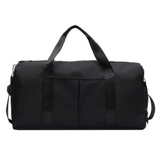 鞋位 乾濕分離運動包 瑜伽健身包 大容量 短途旅行包, 黑色,小號, 1個