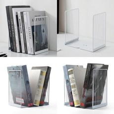 L자 북엔드 2p세트 화이트 간이책꽂이 북앤드 인테리어책꽂이