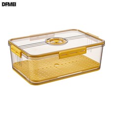 DFMEI 冰箱保鮮盒廚房整理計時冷凍密封大容量收納盒塑料透明保鮮盒, 1個