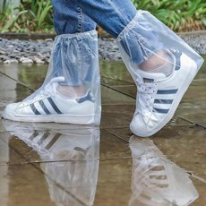 Little Syohe 일회용 신발 커버 15쌍 - 비용 방수 부츠 남성 및 여성용 야외용 플라스틱 투명 137455