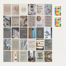 포토 인테리어 감성 엽서 카드, 30개, 베이지