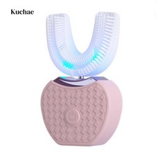 Kuchae 휴대용 실리콘 전동칫솔 치아미백기, 핑크, 1개, AY-681