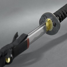 (비젼)yk 015 탄환강 무사 가검 일본도 중량가검 강철가검 미술도검 진가검 목검 도검 코등이 카타나 사무라이 무사도 다마스커스 접쇠 단조 사시미 식도 캠핑 칼, 1개