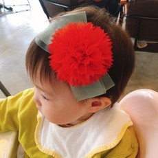 BEEU 비유 카네이션 꽃 리본 헤어밴드 머리띠 / 어버이날 스승의날 어린이집 유치원 인간 아기 화환 쉬폰 카네이션 헤어밴드