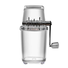 手動碎冰機，手搖式刨冰機，家用碎冰機，透明機身，操作簡單，輕巧方便, 經典手搖碎冰機