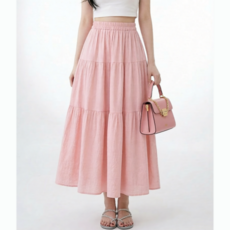 레드에셋 여성 여름 롱 스커트 치마