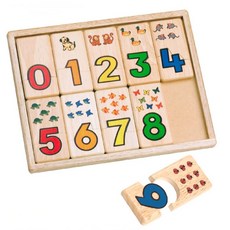 브알라 숫자퍼즐 원목퍼즐 원목장난감 유아, 1세트